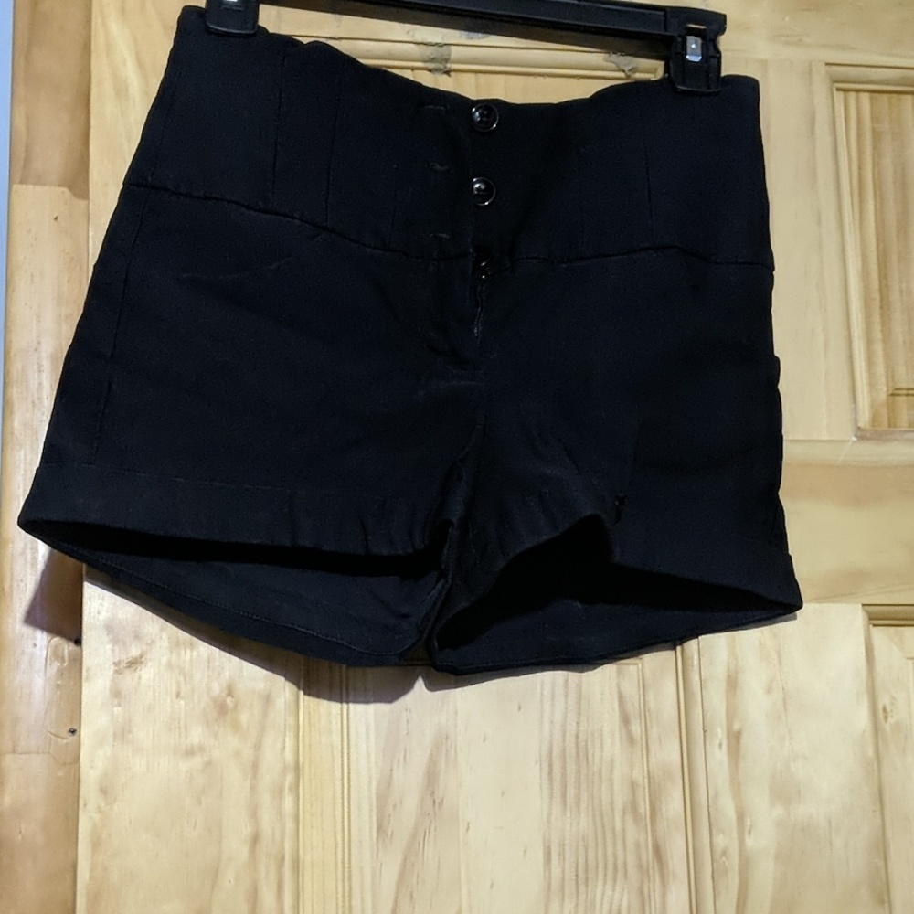 High Waisted Button Up Shorts